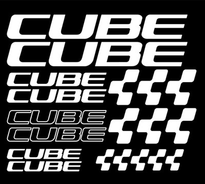 Cube Premium Aufkleber Set Weiß MTB Mountainbike Sticker Decal
