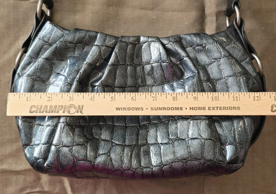 Bolso de Hombro Hobo Simply Vera Wang Negro Metálico Foto 3 de 4