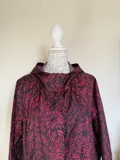 Mac Raincoat Jacket Pink Black Patterned Size 20 