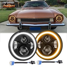 Pair 7 Round Led Headlights Hilo Beam Fit Ford 1965-1973 Mustang Pinto Bronco