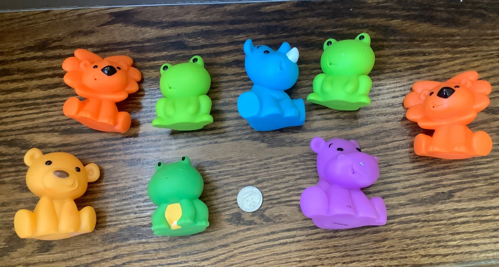 Infantino Rubber Animal Bath Tub Toys - (Mixed Lot of 8)