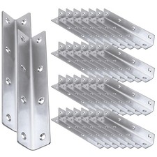 30PCS 304 Stainless Steel Corner Brace for Wood, Heavy Duty Long L Brackets, ...