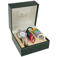 Gucci 11/12.2 Change Bezel Chameleon Quartz Watch SS 155858