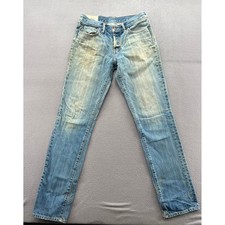 Abercrombie Fitch Mens Jeans 30x32 Light Wash Button Fly Straight Leg