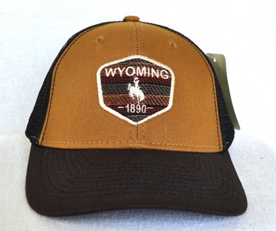 *WYOMING* Bucking horse & Rider Trucker mesh Ball cap hat *OURAY 50004-05*