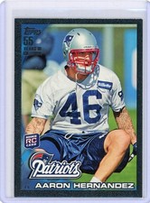 2010 Topps Black Football Rookie #96 Aaron Hernandez No 5 of 55