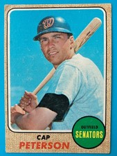 1968 topps baseball  #188 Cap Peterson Washington Senators EX+