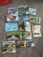 Lego  Instruction Manuals Only Lot Of 12 Plus Minecraft Marvel Batman