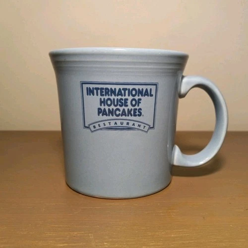 RARE Vintage Homer Laughlin Fiesta IHOP Coffee Mug Blue Cup