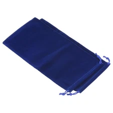 30x15cm Microfiber Pouch, 2Pcs Soft Storage Drawstring Gift Bag, Dark Blue