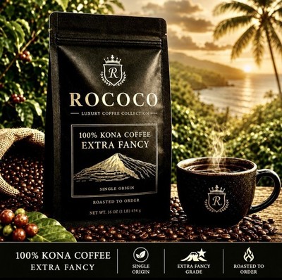 Kona Coffee, 5 x 1 lb Bags   100% Hawaiian Extra Fancy   Roasted or Green Beans