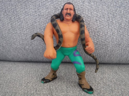 WWF Hasbro JAKE THE SNAKE ROBERTS figure with SNAK...