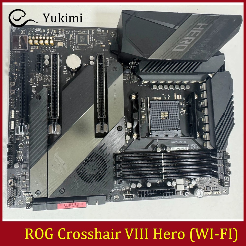 FOR ASUS ROG Crosshair VIII Hero (WI-FI) DDR4*4 AMD AM4 128GB Ｍotherboard  Test
