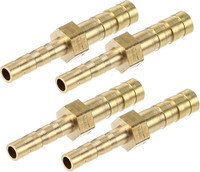 4 StüCk 6Mm - 4Mm Gerade Geformte Widerhaken Messing Schlauchverbinder