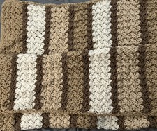 Hand Crocheted Little Boys Crib Size Blanket