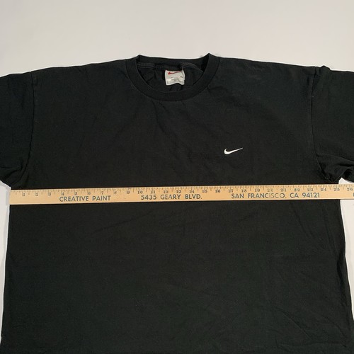 Vintage Nike Swoosh Check XL Black Shirt Men's Large White Tag 90s Basic Tee 90s by Nike, Size XL, $24.88 - Photo 6