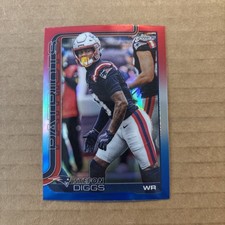 2025 Topps Chrome Stefon Diggs Red, White & Blue Parallel