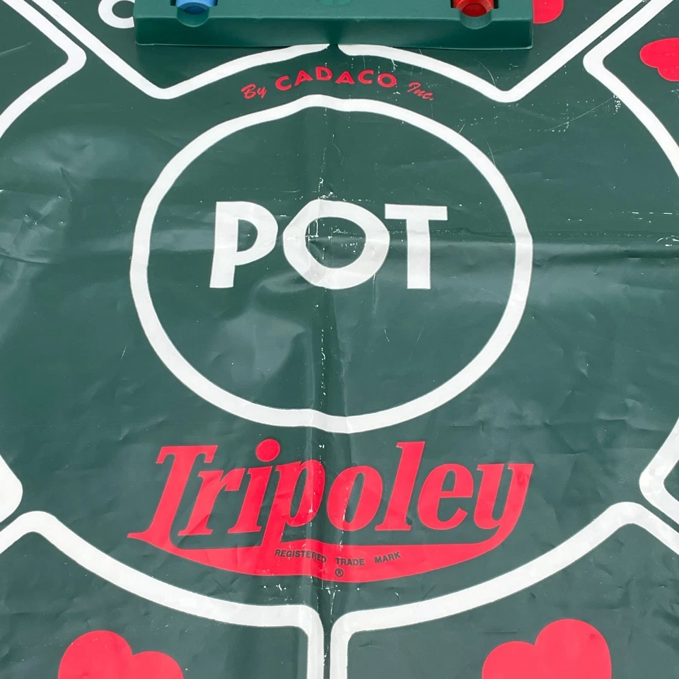 Alfombrilla y fichas de juego TRIPOLEY SOLO de colección 1969 Cadaco EE. UU. reemplazo diseño de lujo Foto 3 de 4