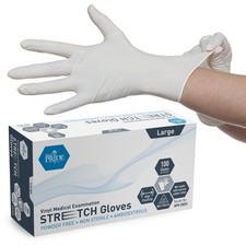 MED PRIDE Vinyl Stretch Exam Gloves Medical Disposable Latex  Powder free 200ct