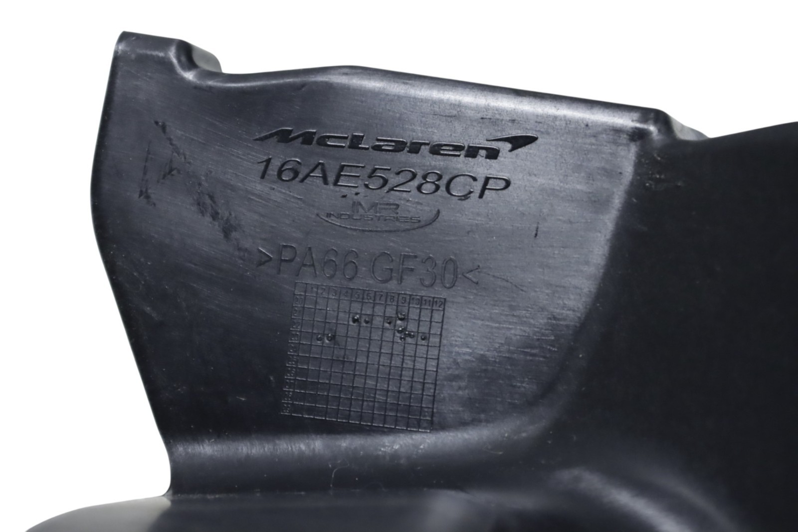 McLaren Artura Left Side Quarter Panel Inner Duct Guide 2023 2024 2025 OEM