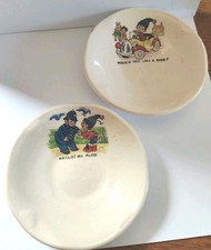 Noddy Childs Saucers From Tea Set. 1950' s