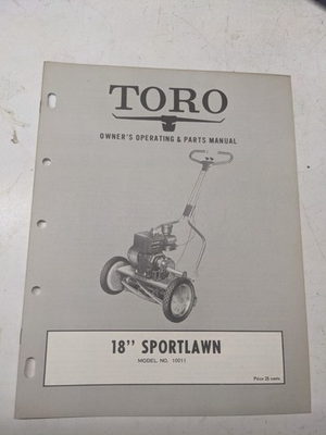 #ad TORO PARTS CATALOG LIST BOOK MANUAL OWNER OPERATING 18” SPORTLAWN 10011 $14.99