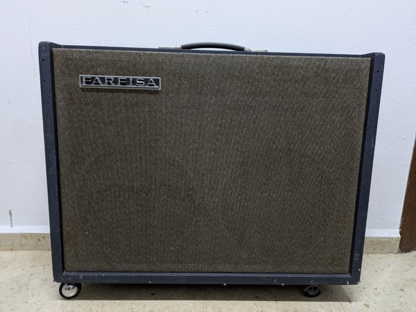 Farfisa TR 60 De Luxe Vintage Amplifier with Original Footswitch – 2x Speakers –