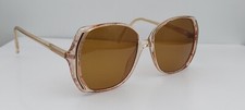 Vintage Ruth Brown Gold Oval Sunglasses Italy FRAMES ONLY