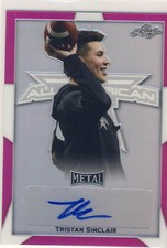TRISTAN SINCLAIR 2019 Leaf Metal All-American Bowl Pink /10 AUTO STANFORD