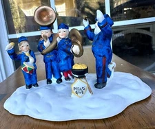 VTG  Porcelain Band Conductor Puppy Figurine  Christmas Four Star International