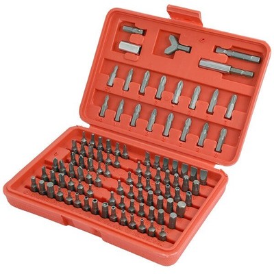 Neilsen 100-teiliges Sicherheits-Bit-Set - Sechskant, Torx, Kreuzschlitz, manipulationssichere Bits für Reparatur