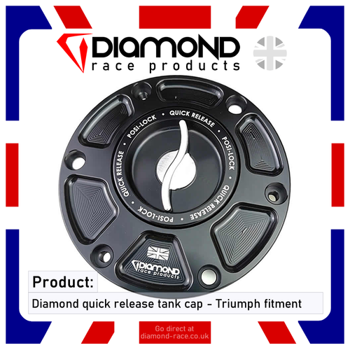 DIAMOND RACE PRODUCTS - TRIUMPH QUICK RELEASE TANK FUEL CAP DAYTONA 675 2011 '11 - 第 1/5 張圖片