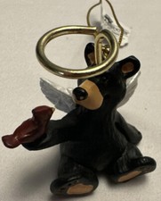 Big Sky Carvers Bearfoots Angel Sitting Bear Ornament