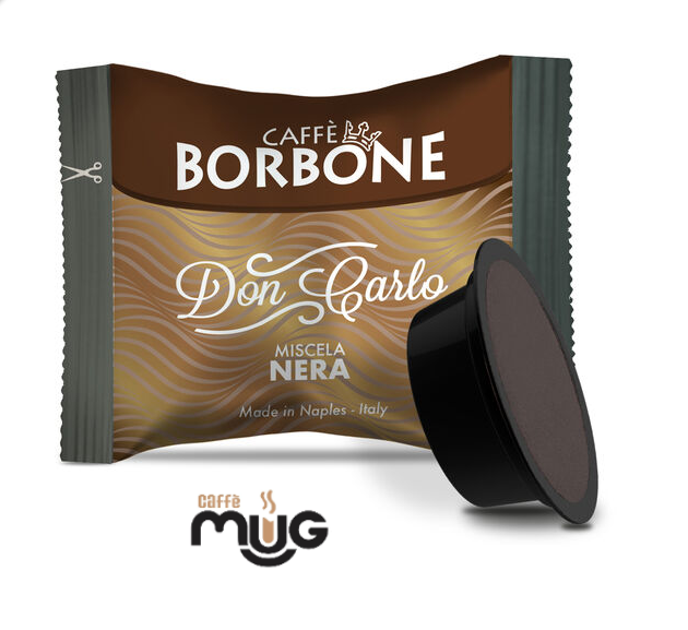 Caffè Borbone 50 Capsule Cialde Don Carlo Nera compatibili Lavazza A Modo Mio