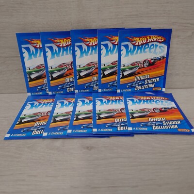 10 x HOT WHEELS Official Collection Sticker 2010 Packs Packets Of 5 (50 Total)