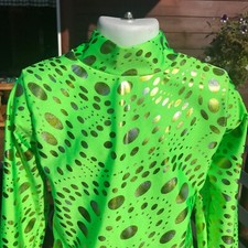 Western show shirt, Pleasure Horsemanship Leadline, rodeo lime, GIRL S M