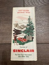 Texas Oklahoma New Mexico Mexico Road Map Sinclair Gas Oil