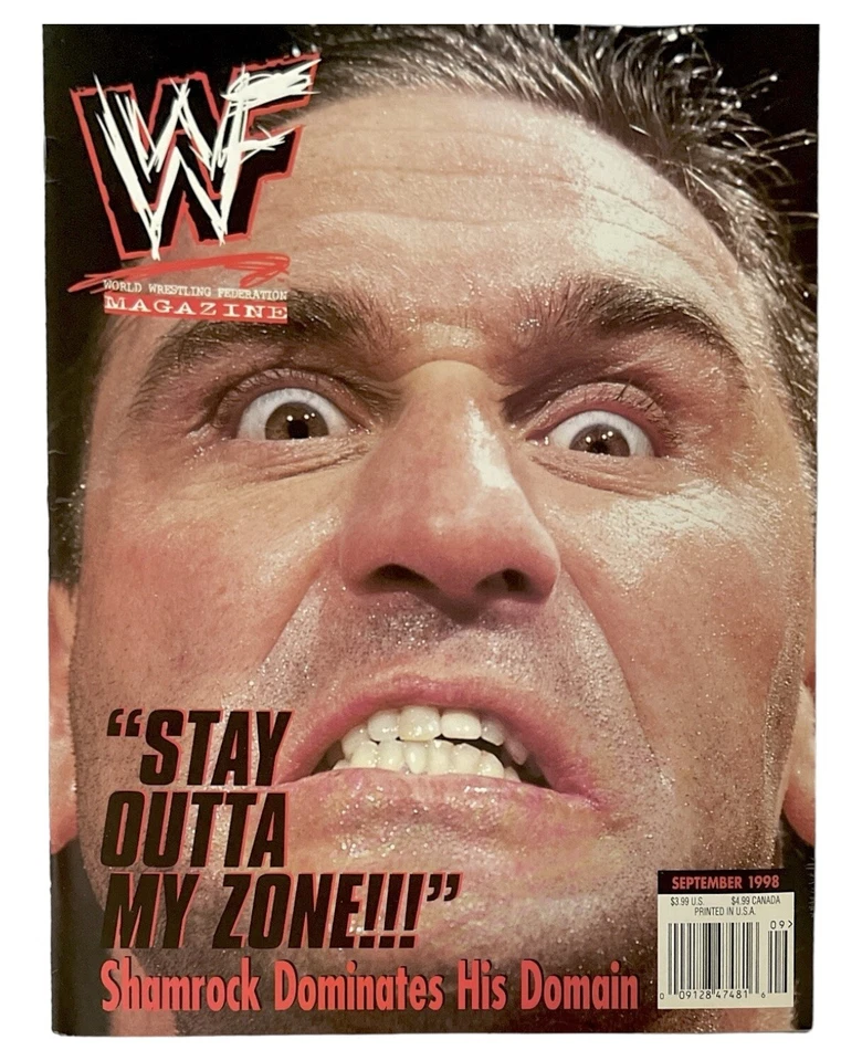 WWF WWE KEN SHAMROCK SEPTEMBER 1998 WRESTLING MAGAZINE FULLY COMPLETE - Image 1 of 1