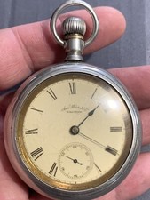 Am Watch Co Waltham Pocket Watch Mod 1883, 18s, 15 jewels Mfg. 1887, NOT working