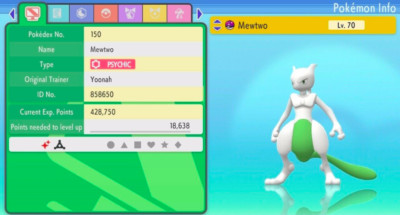 Pokemon Strahlender Diamant & Leuchtende Perle 6IV Shiny Mewtwo Max EVs