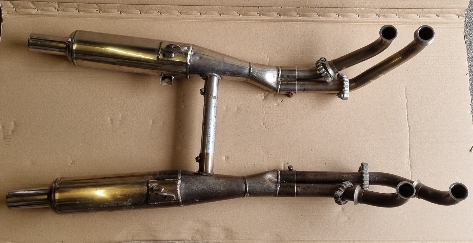 Stainless Steel Exhaust System for a Honda GL1100 Goldwing Gold Wing