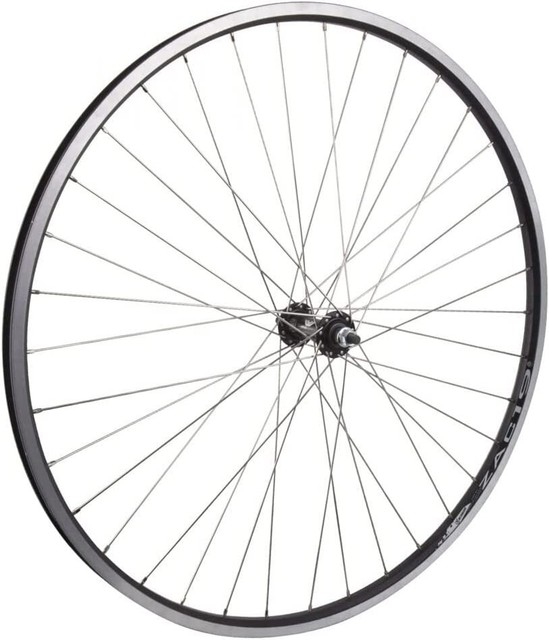 700c Front Wheel - 35mm Black/Silver Alloy Rim With Quick Release Hub, 36H Spokes