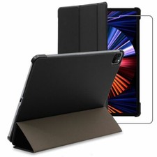 Case iPad Pro 12.9 M1 2021, 2020 SmartCover Auto Sleep/Wake + Tempered Glass