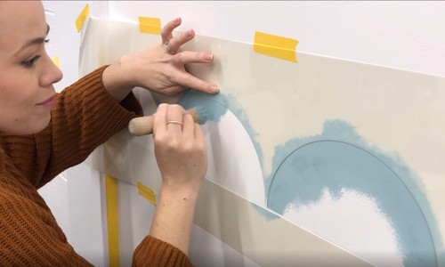 HAND DRAWN Scallop Border Stencil, Nursery Wall Decor, Paint Scalloped edge - Picture 6 of 6