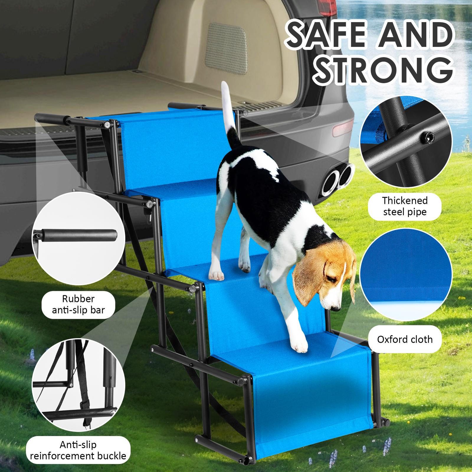 Dog Ramp Pet Ramps For SUV Cars HEAVY DUTY Folding Travel Portable Light Weight