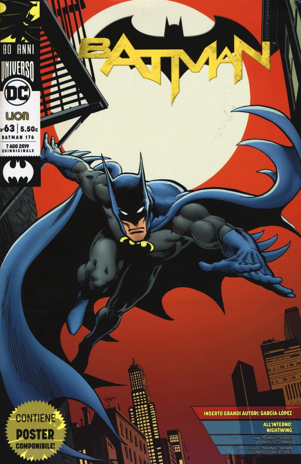 RW LION  Batman 63/176  Jumbo + Poster componibile - NUOVO
