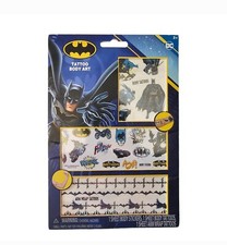 1 NEW sheet DC COMICS BATMAN superhero temp tattoos Body Art sticker arm wrap