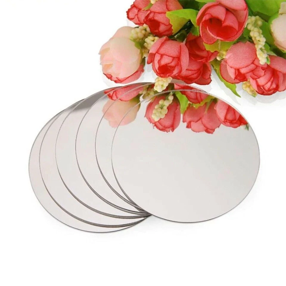 Spiegel Rund Scheiben aus Acrylglas Runde Plexiglas Kreis Basteln Silber Deko - Bild 2 von 4