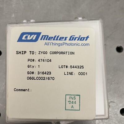 Melles Griot CVI Collimation and Focusing Lens Mounted 06GLC002/670