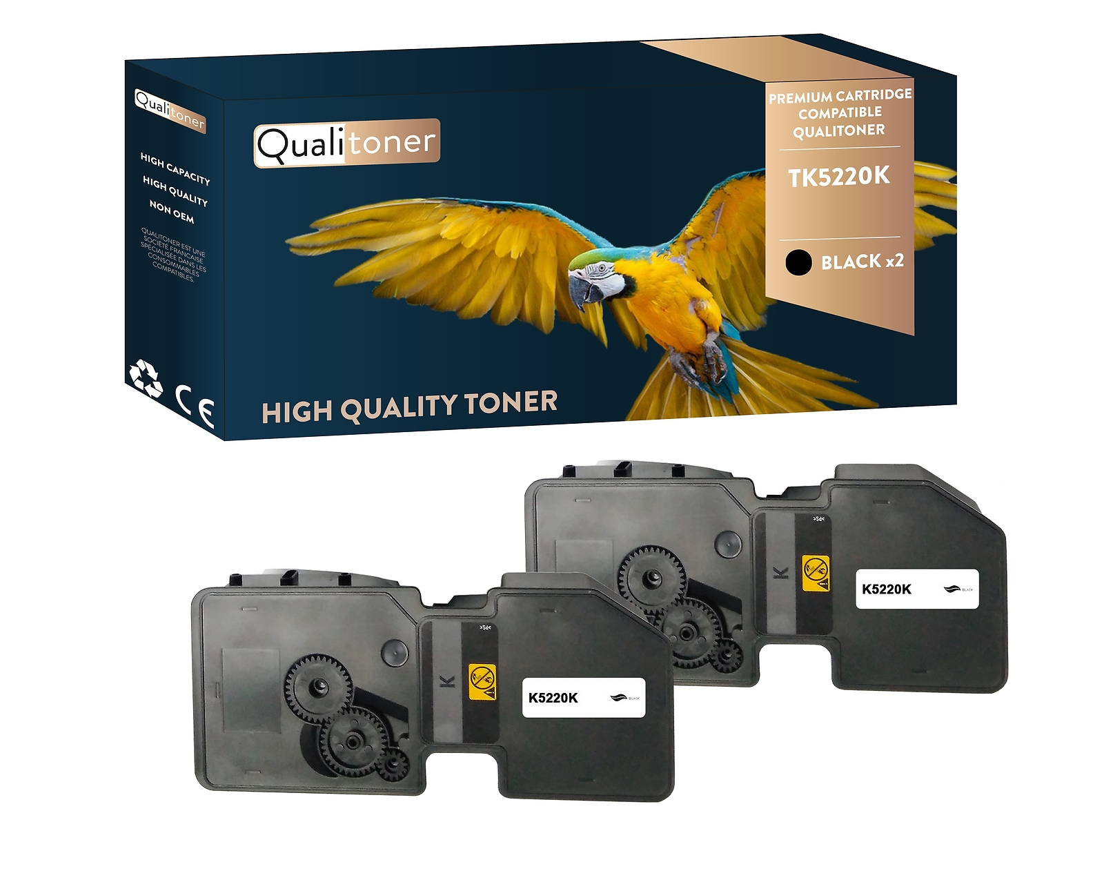 Toners TK5220K Noir haute capacité pour imprimer des documents de bureautique